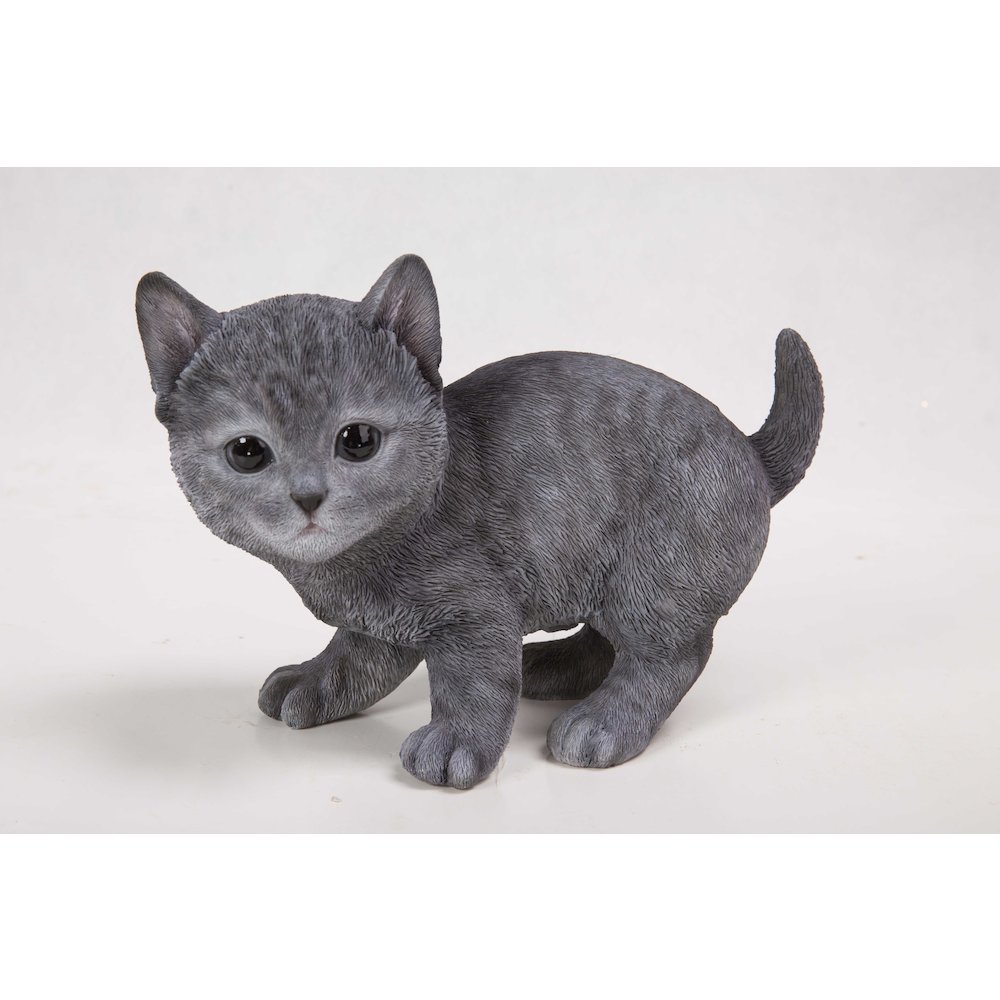Russian Blue Kitten Statue. Picture 2