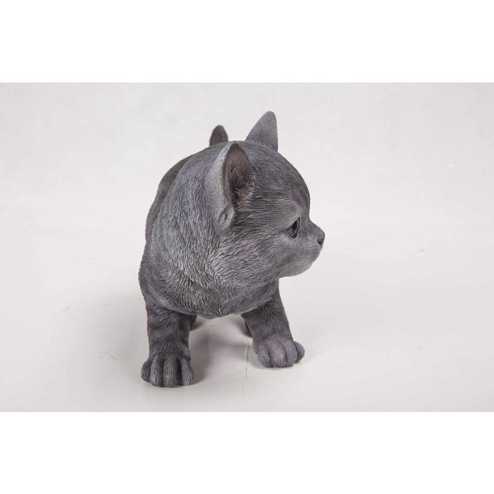 Russian Blue Kitten Statue. Picture 3