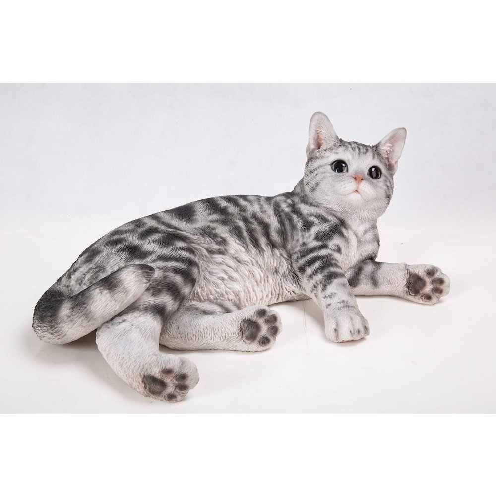 American Shorthair Lying Down Statue. Picture 2