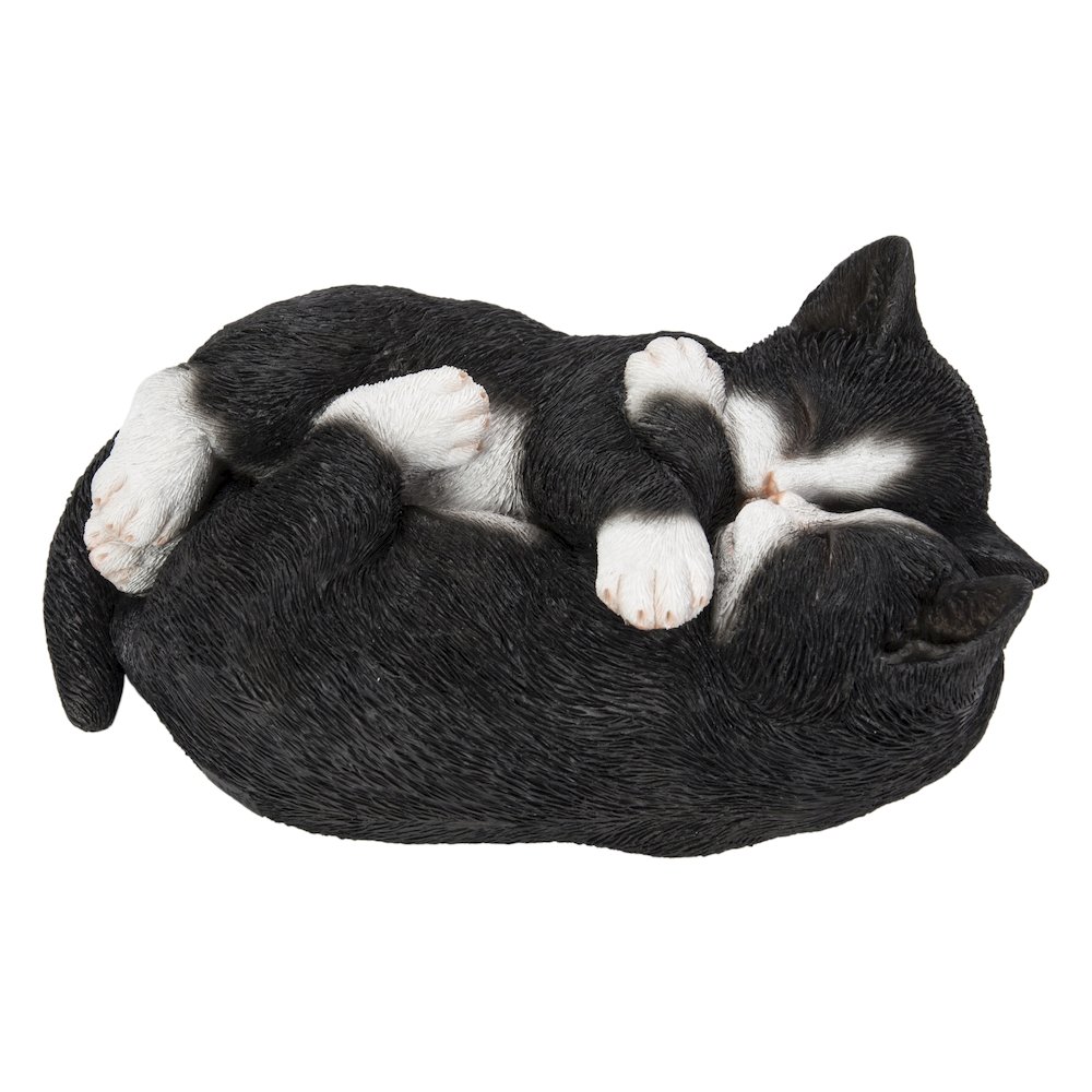 Sleeping Couple Cats - Black And White. Picture 3