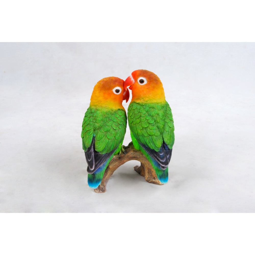 Lovebird Parrots On Branch. Picture 2