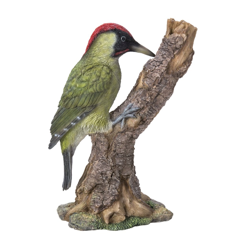 Woodpecker On Stump Statue. Picture 4