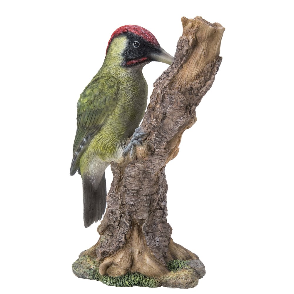 Woodpecker On Stump Statue. Picture 1