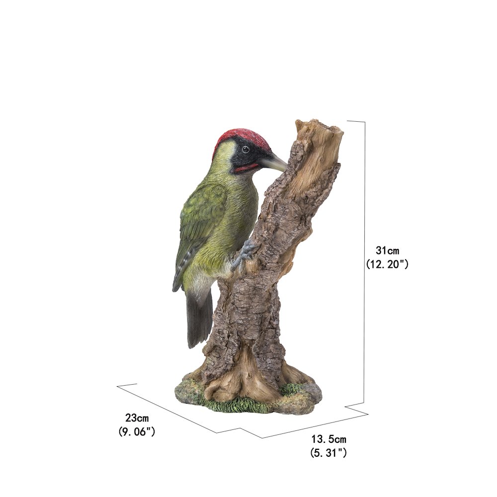 Woodpecker On Stump Statue. Picture 8