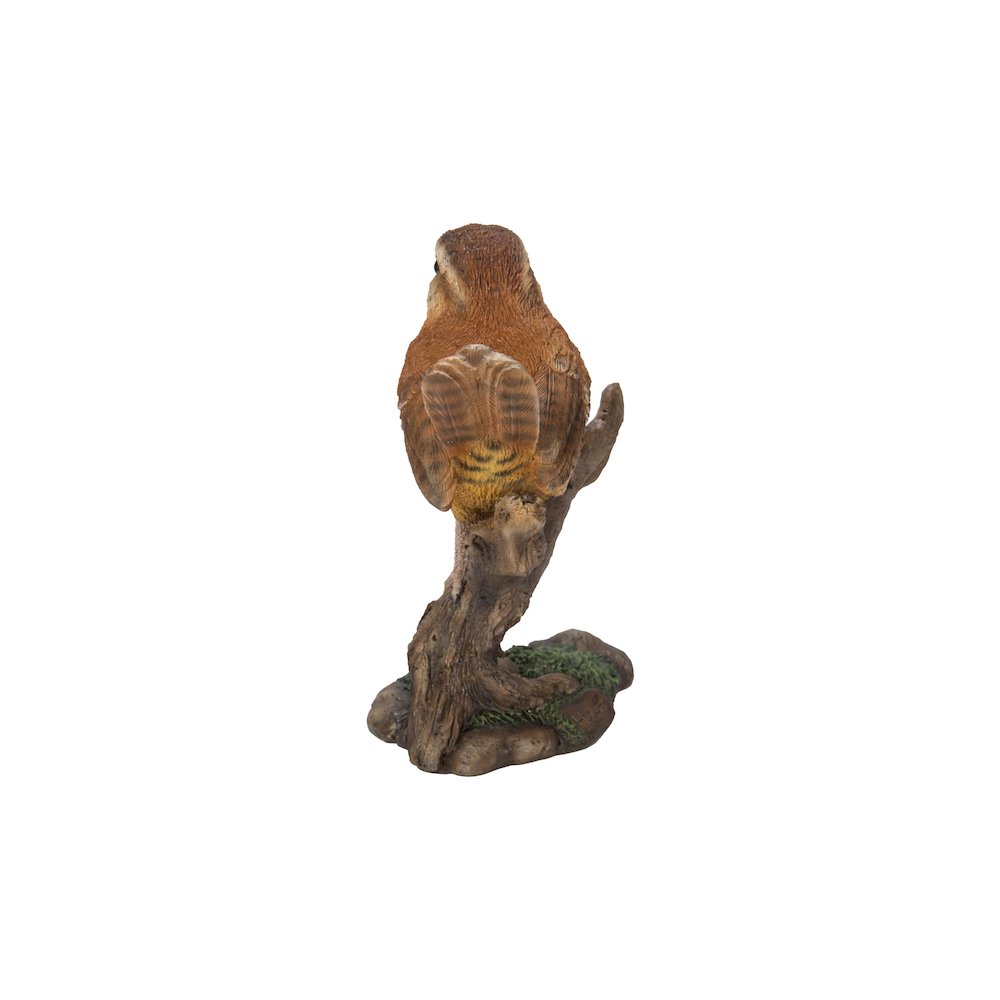 Carolina Wren On Stump Garden Statue. Picture 3