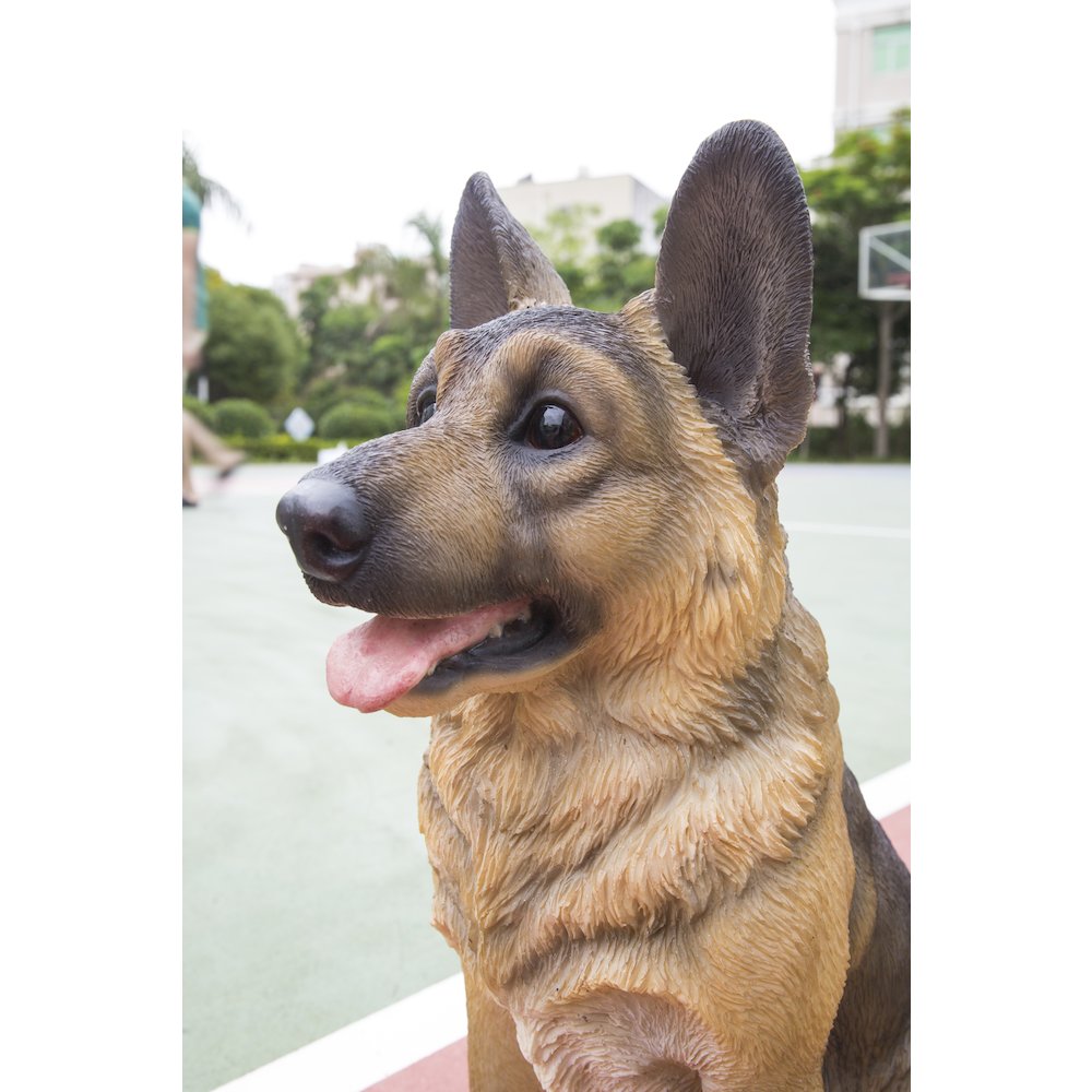 Small German Shepherd Sitting Statue. Picture 3