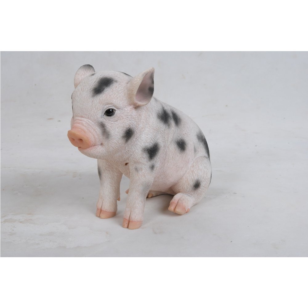 Sitting Baby Pig W/Black Spots. Picture 1