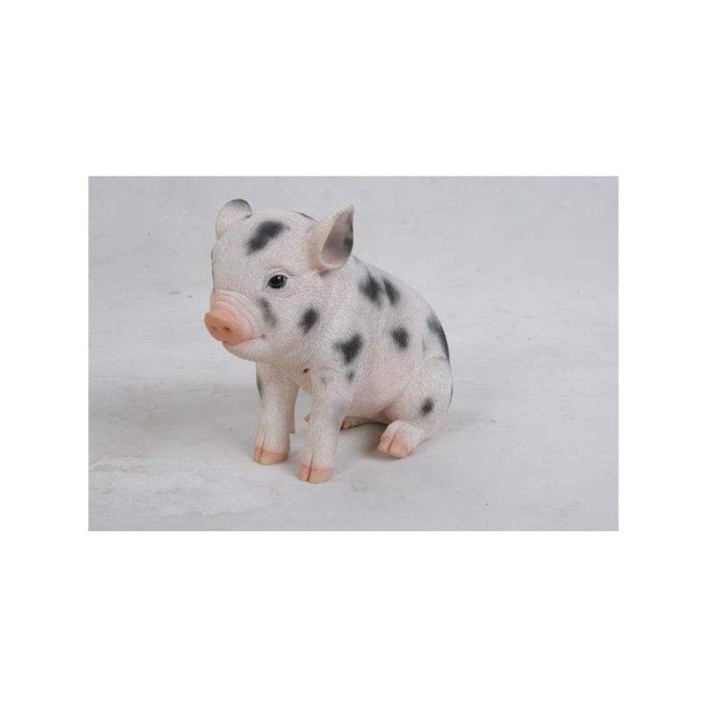 Sitting Baby Pig W/Black Spots. Picture 6