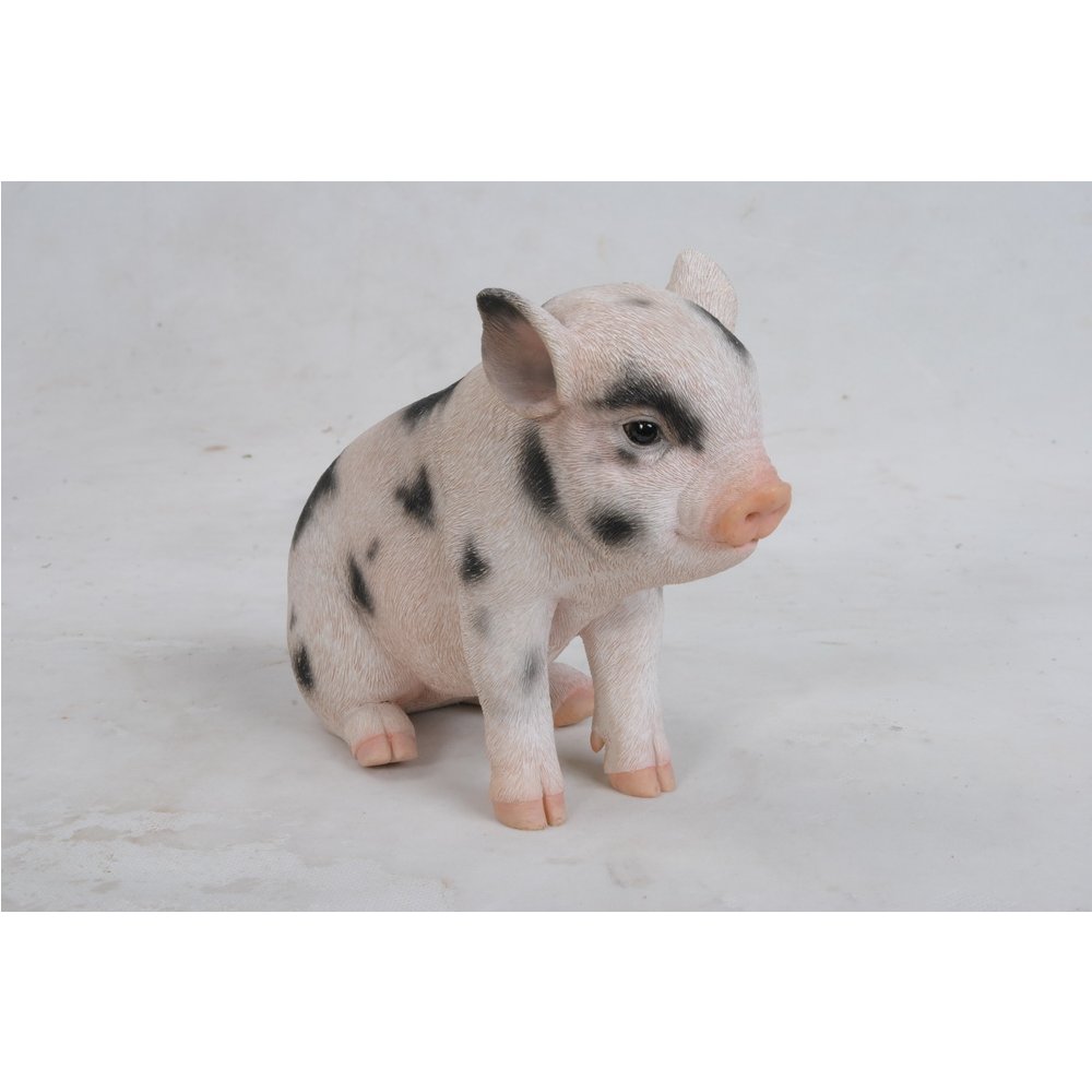 Sitting Baby Pig W/Black Spots. Picture 4