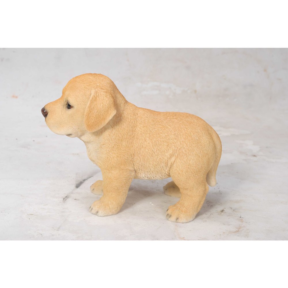 Yellow Standing Labrador Puppy Statue. Picture 3