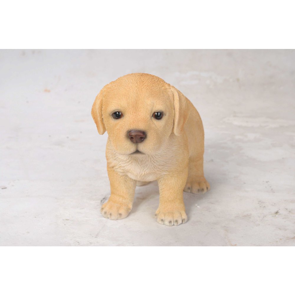 Yellow Standing Labrador Puppy Statue. Picture 1