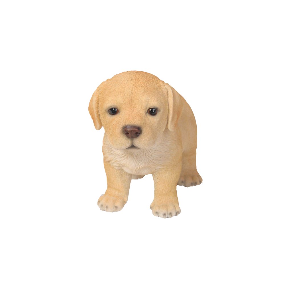 Yellow Standing Labrador Puppy Statue. Picture 2