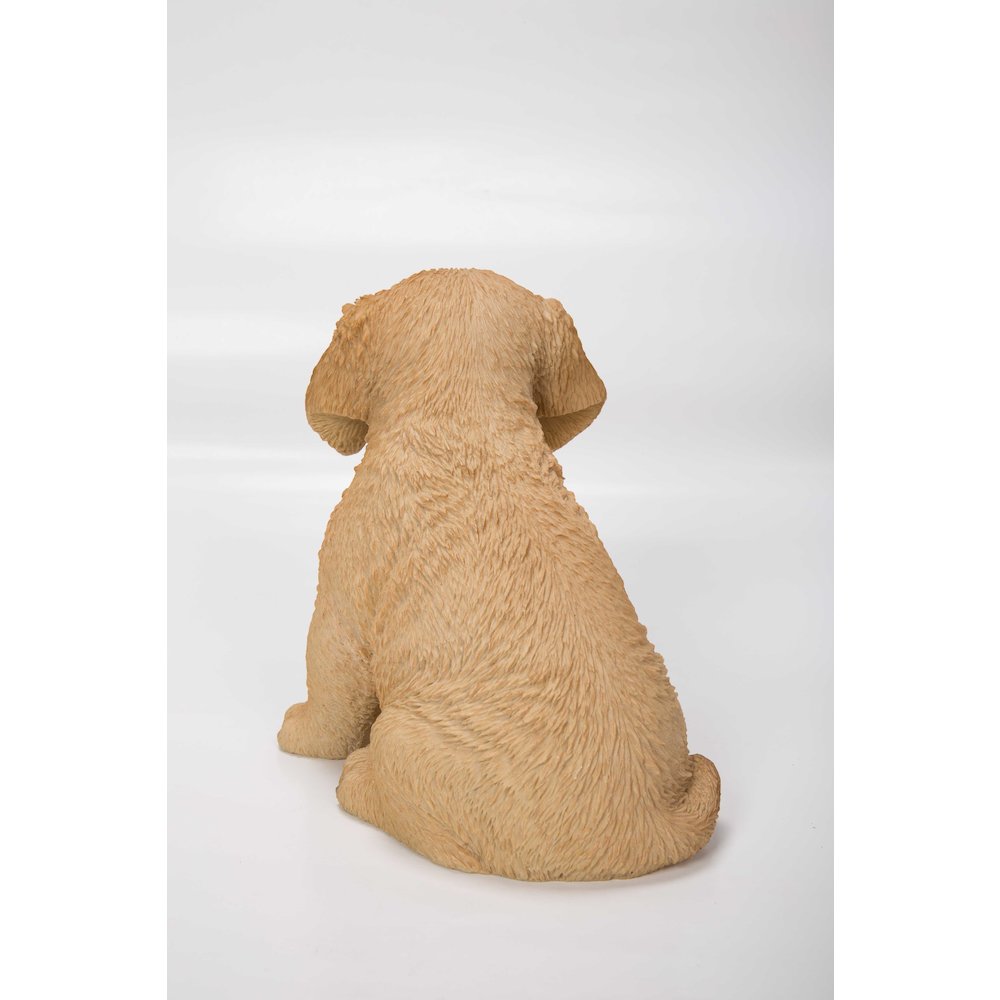 Sitting Golden Retriever Puppy Statue. Picture 5
