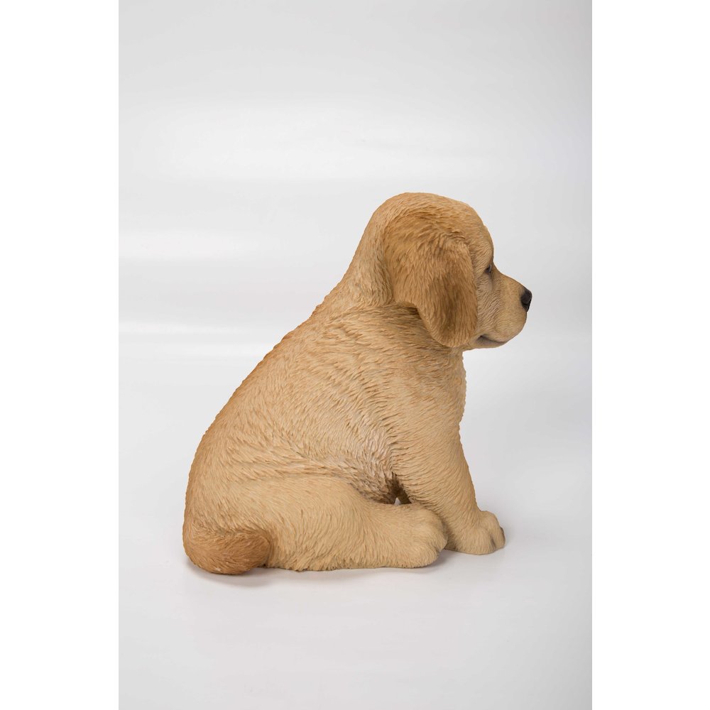 Sitting Golden Retriever Puppy Statue. Picture 4