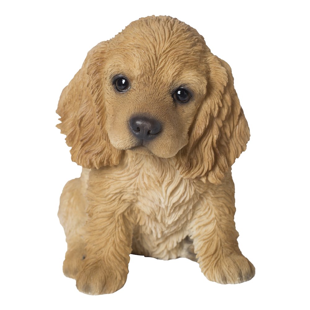 Cream-Coloured Cocker Spaniel Statue. Picture 2