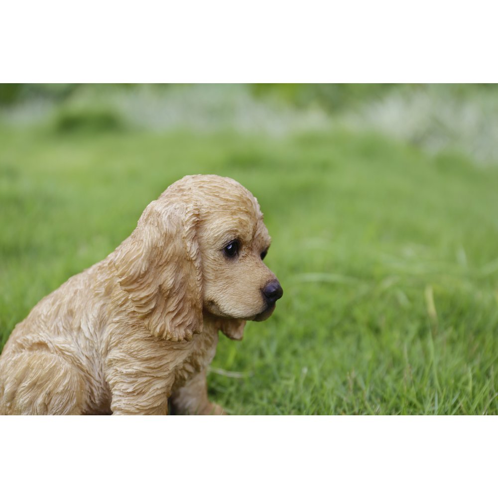 Cream-Coloured Cocker Spaniel Statue. Picture 7