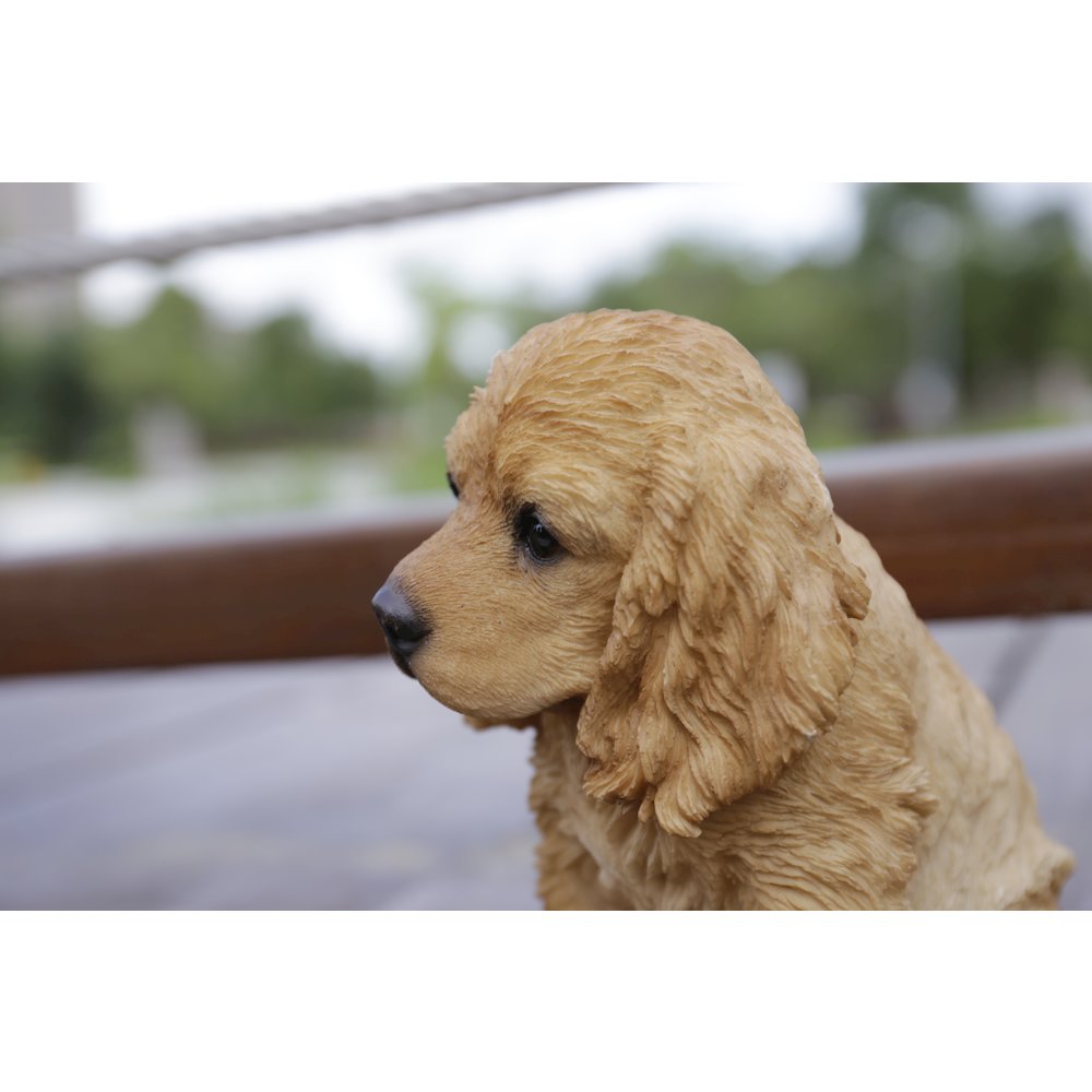 Cream-Coloured Cocker Spaniel Statue. Picture 6