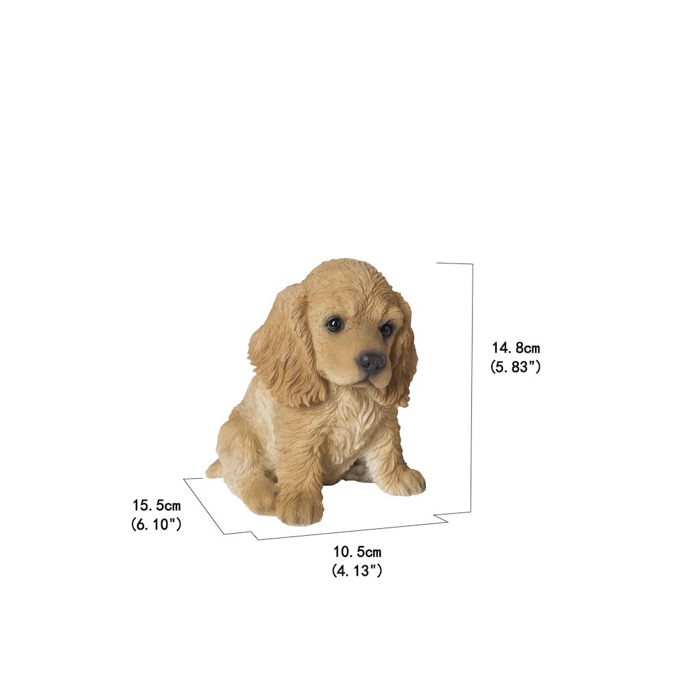 Cream-Coloured Cocker Spaniel Statue. Picture 5