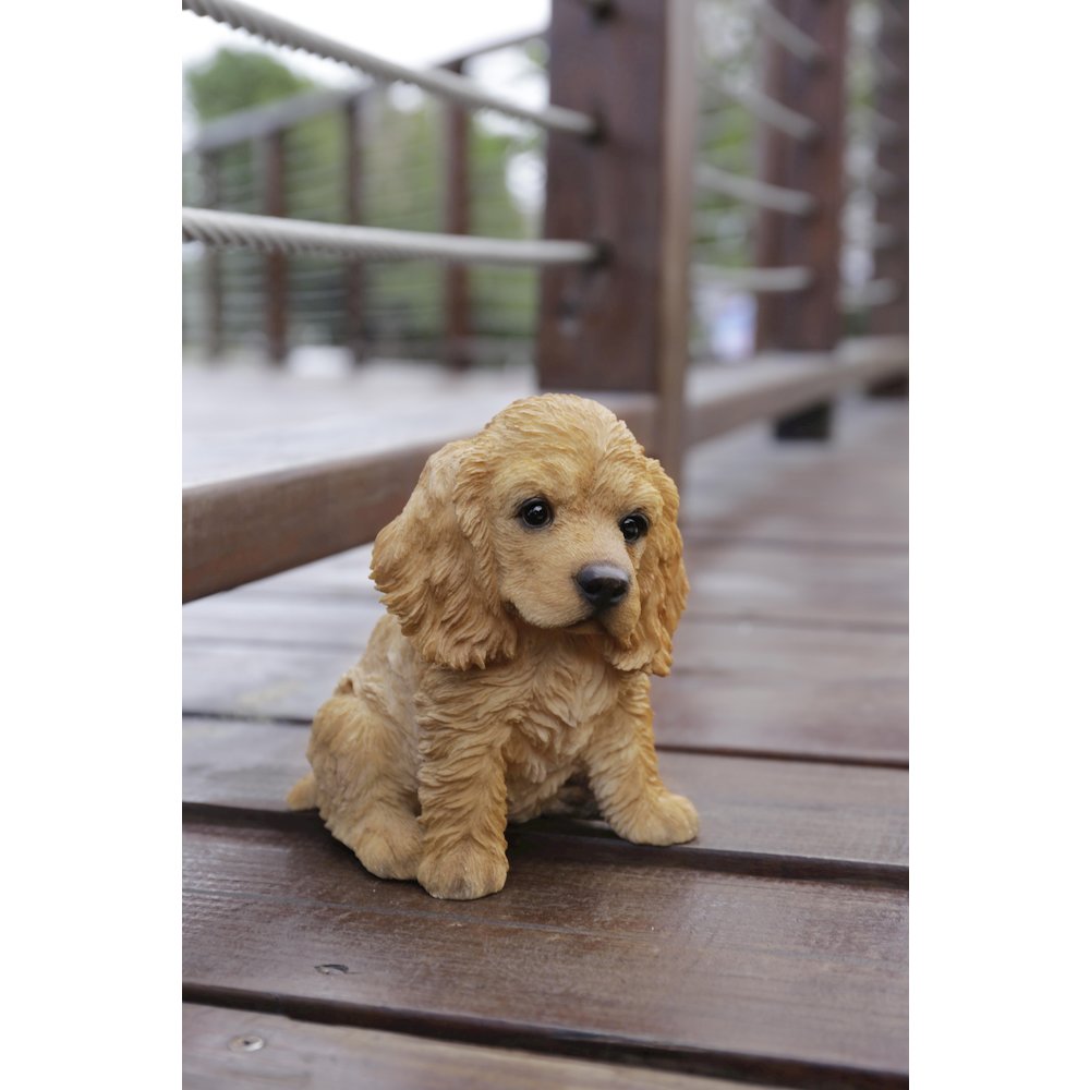 Cream-Coloured Cocker Spaniel Statue. Picture 8