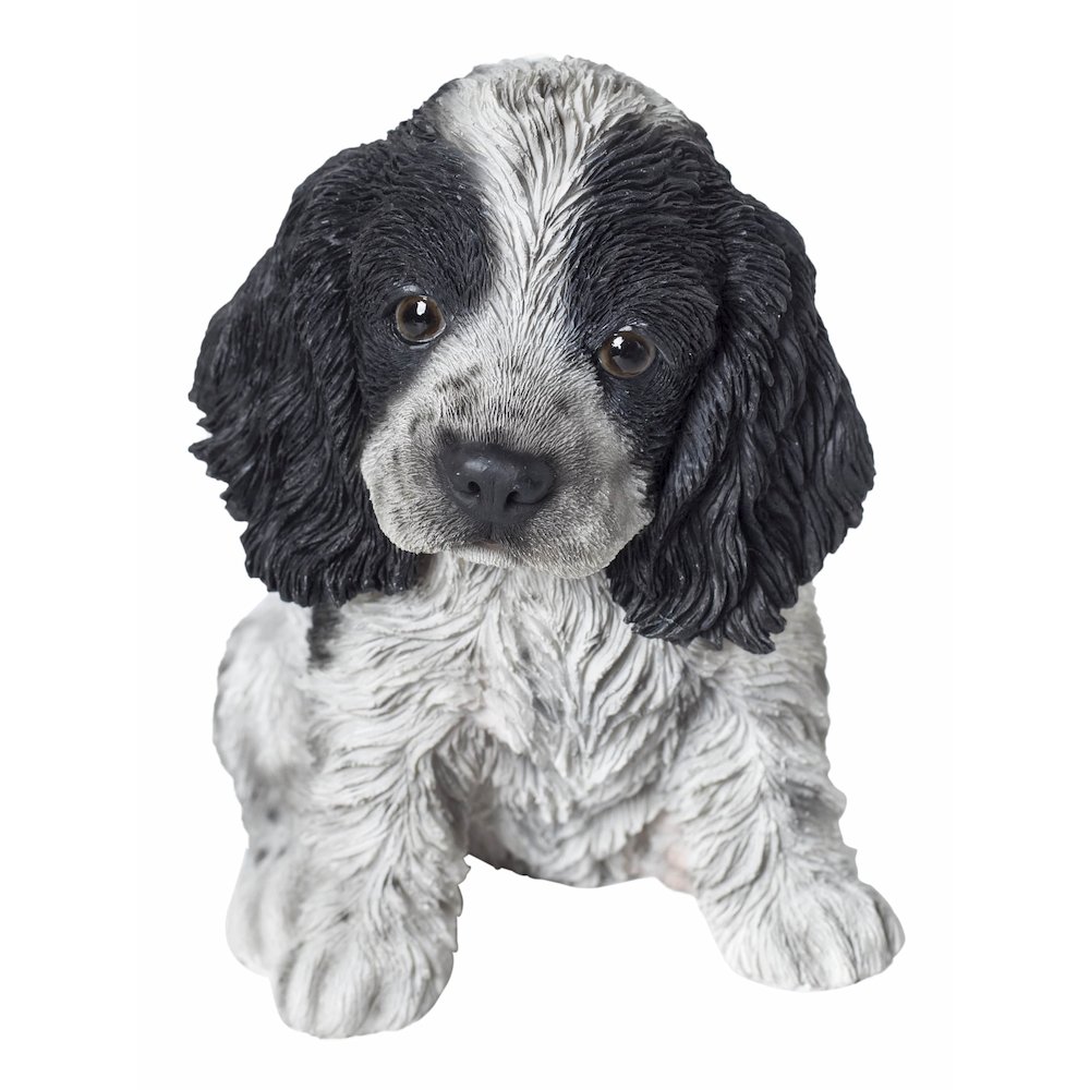 Black & White Cocker Spaniel Statue. Picture 2