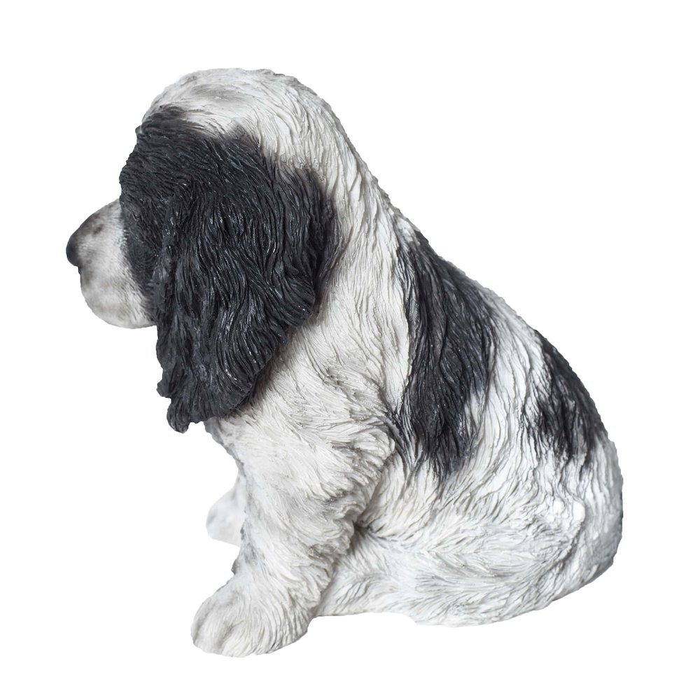 Black & White Cocker Spaniel Statue. Picture 3