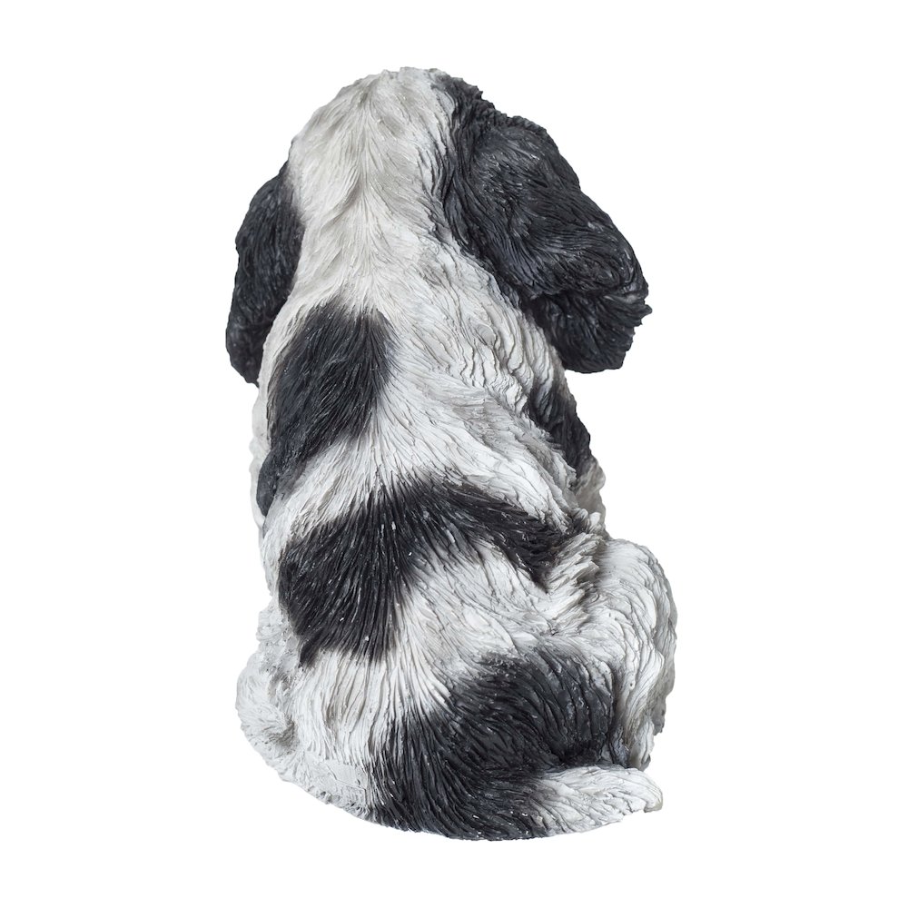 Black & White Cocker Spaniel Statue. Picture 1