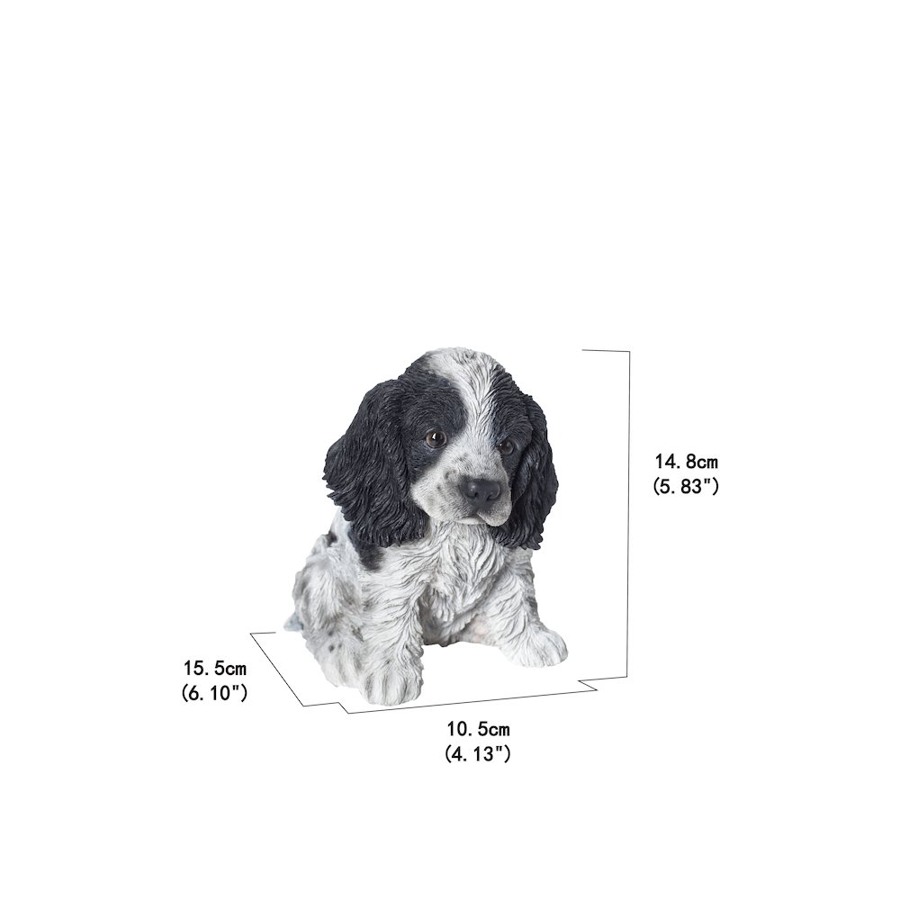 Black & White Cocker Spaniel Statue. Picture 4