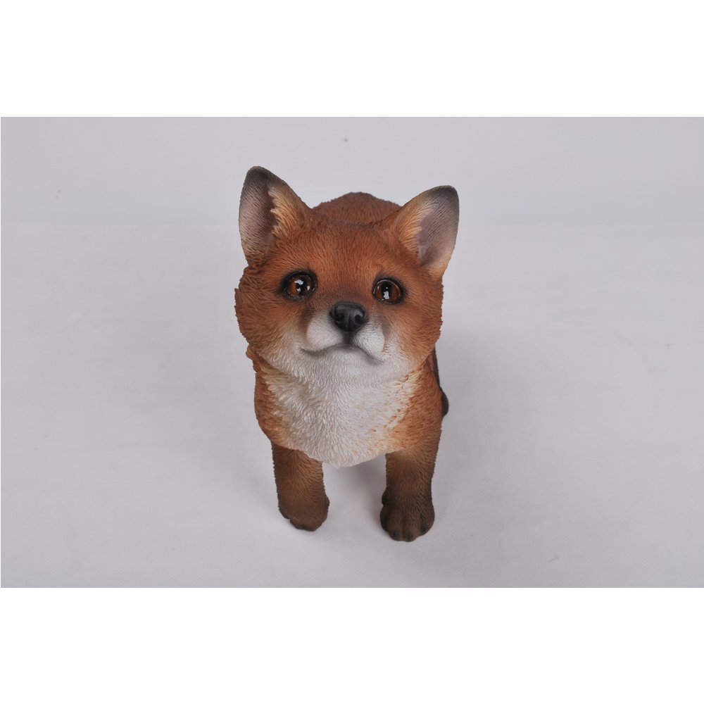 Fox Pup Looking Up Statue. Picture 2