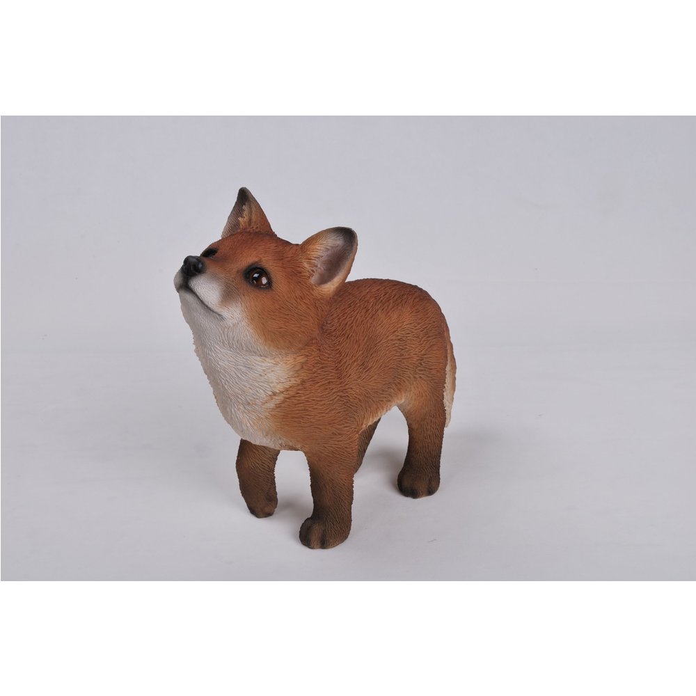Fox Pup Looking Up Statue. Picture 4