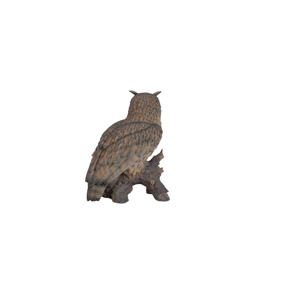 Eagle Owl On Stump Statue. Picture 4