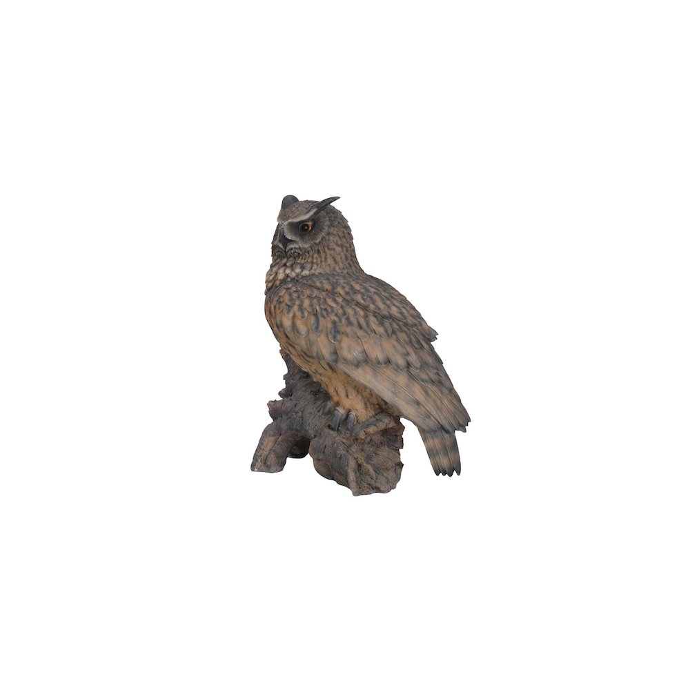 Eagle Owl On Stump Statue. Picture 3