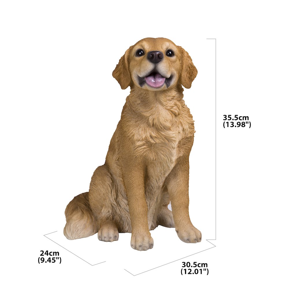 Sitting Golden Retriever Statue. Picture 5