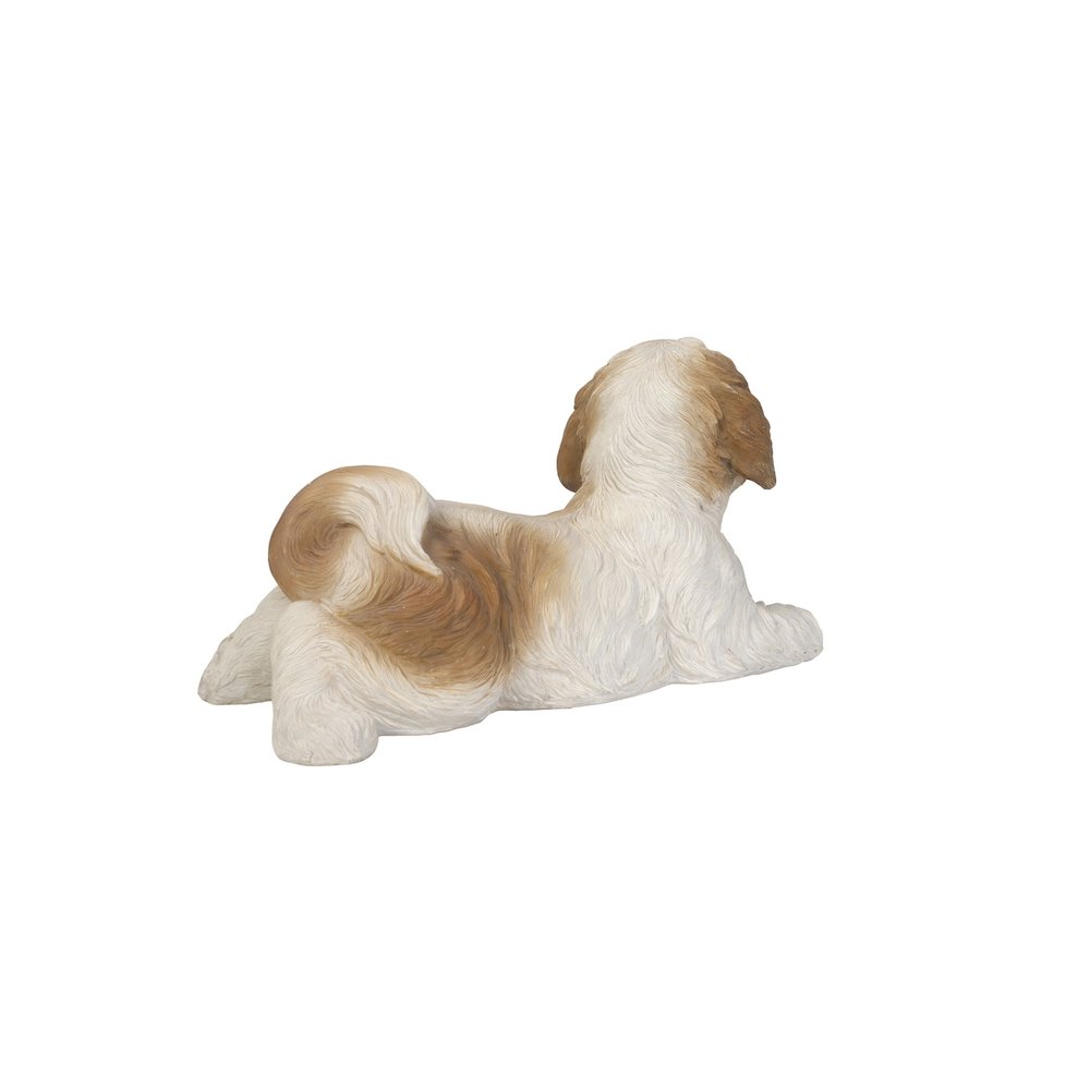 Shih Tzu Lying Down - Brown/White. Picture 4