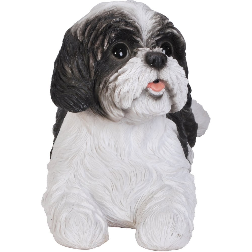 Shih Tzu Lying Down - Black/White. Picture 3