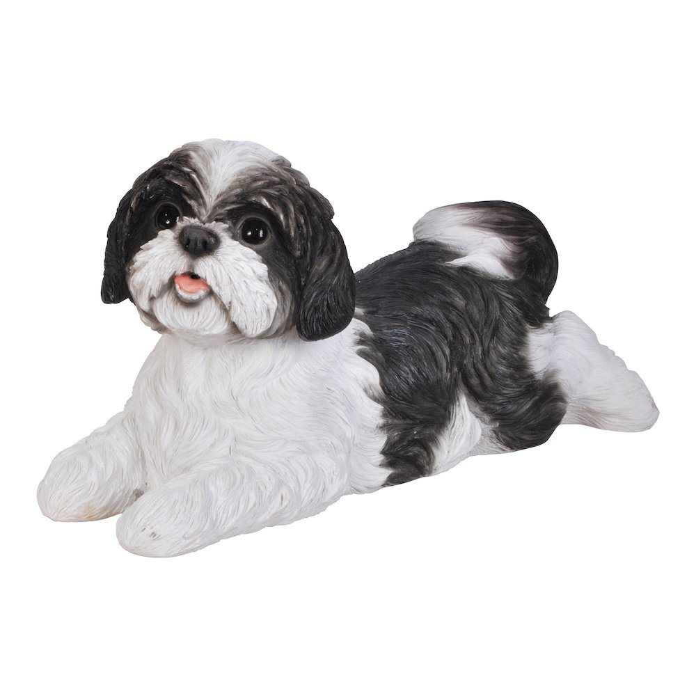 Shih Tzu Lying Down - Black/White. Picture 2