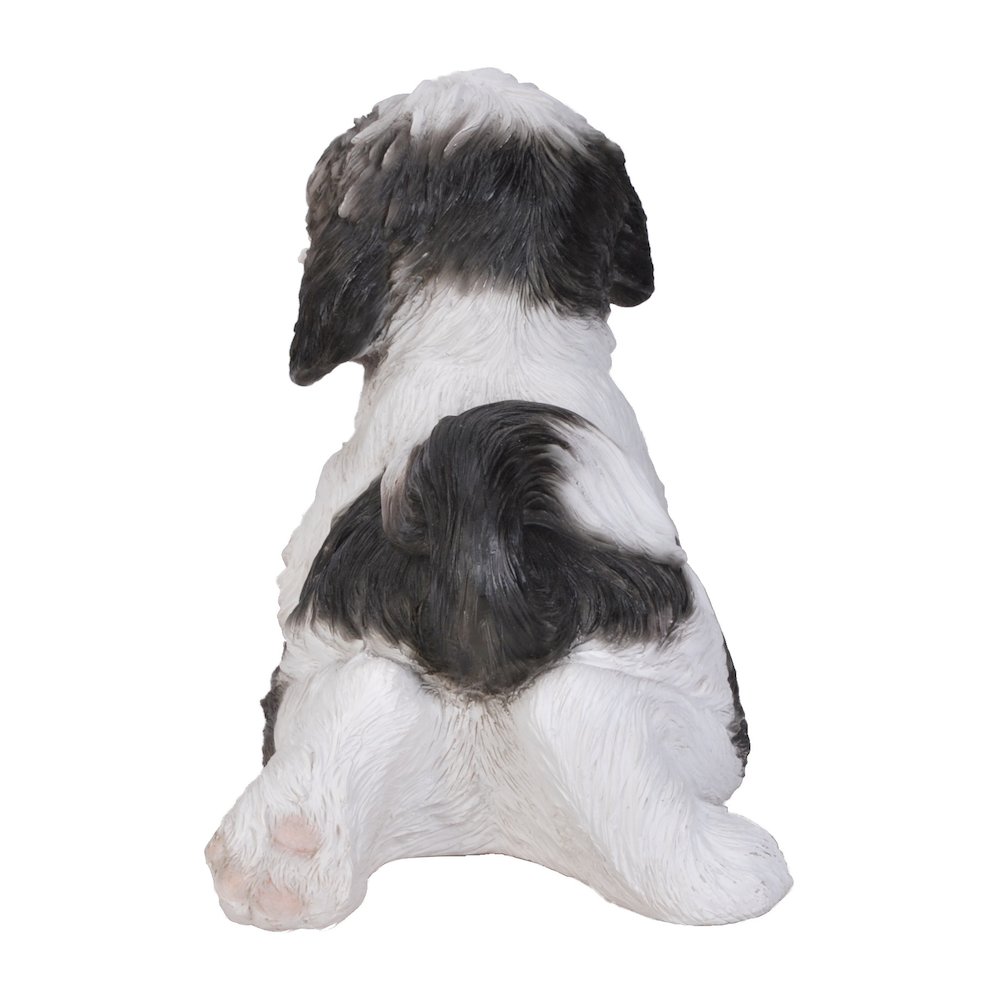 Shih Tzu Lying Down - Black/White. Picture 4