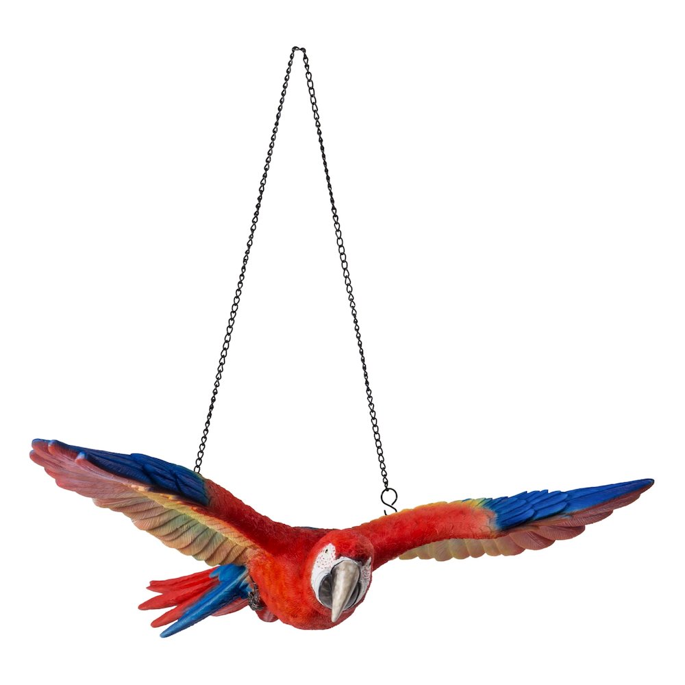 Scarlet Parrot Flying Statue. Picture 2