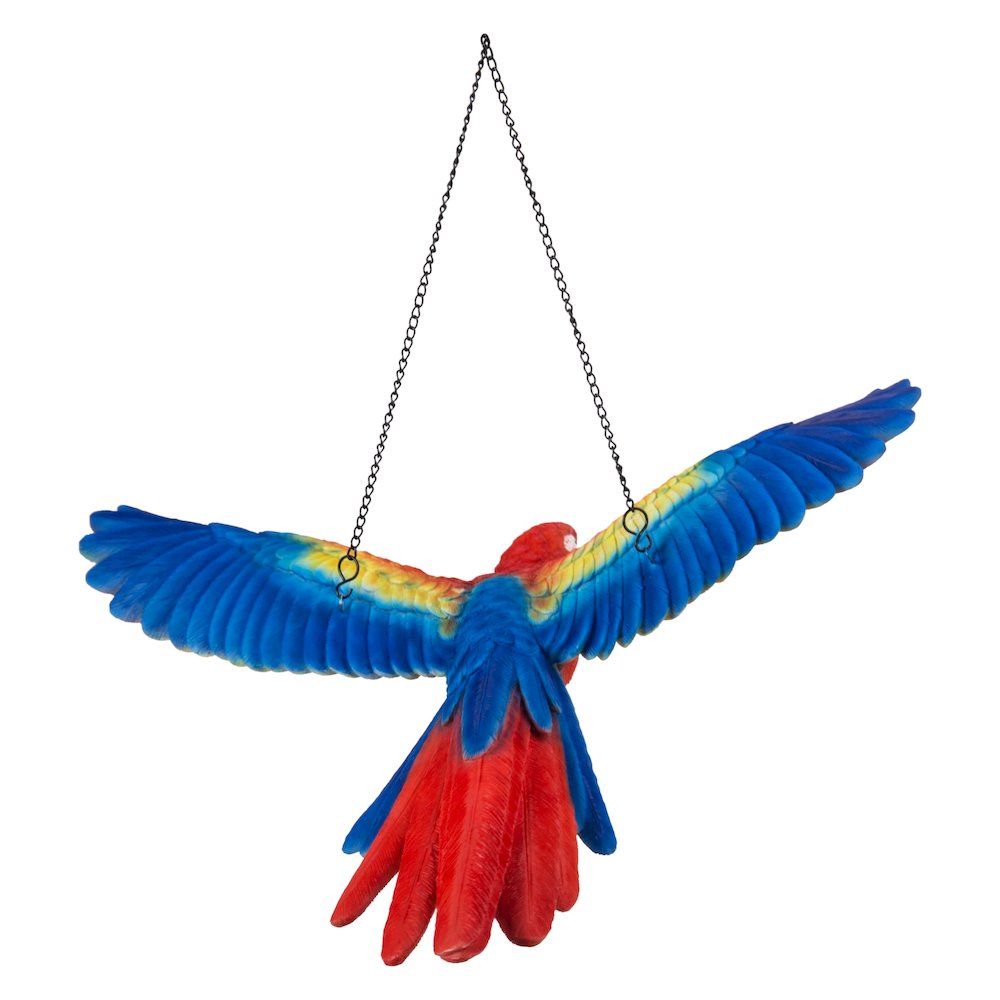 Scarlet Parrot Flying Statue. Picture 1