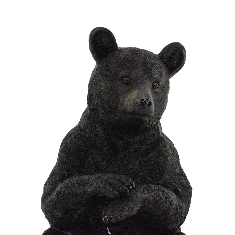 Sitting Black Bear Statue. Picture 1
