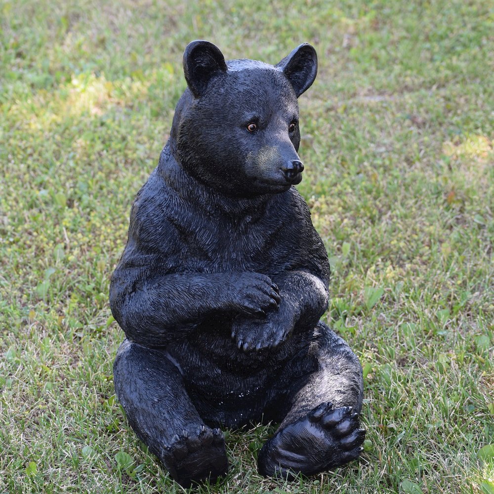 Sitting Black Bear Statue. Picture 2