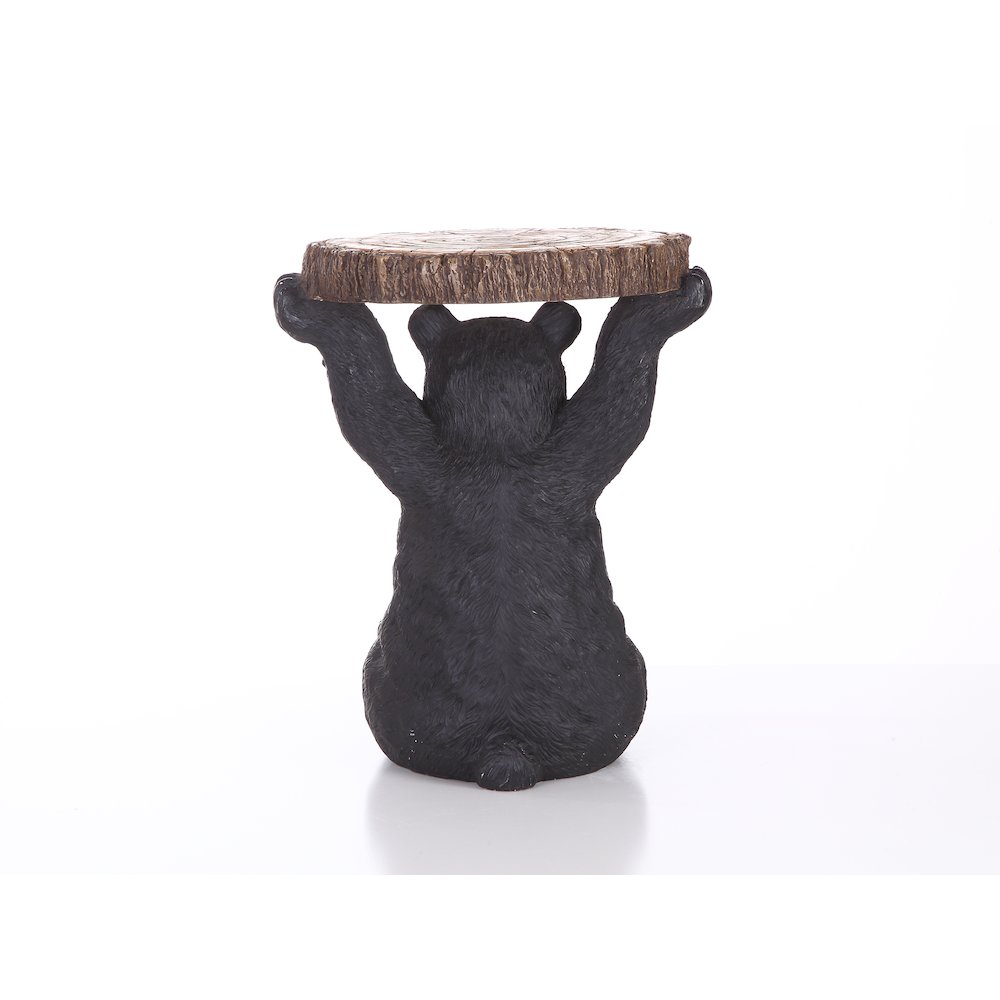 Sittingblack Bear Plant Stand Statue. Picture 4