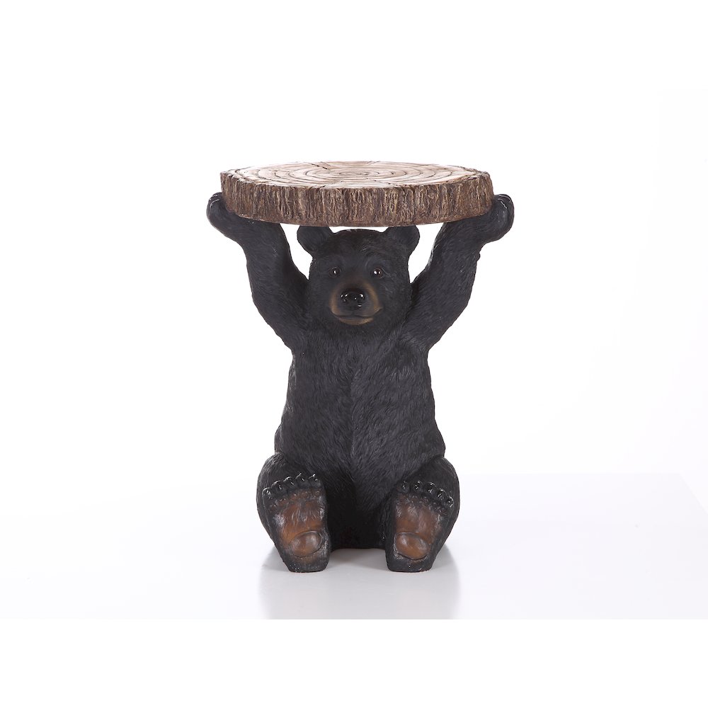 Sittingblack Bear Plant Stand Statue. Picture 2