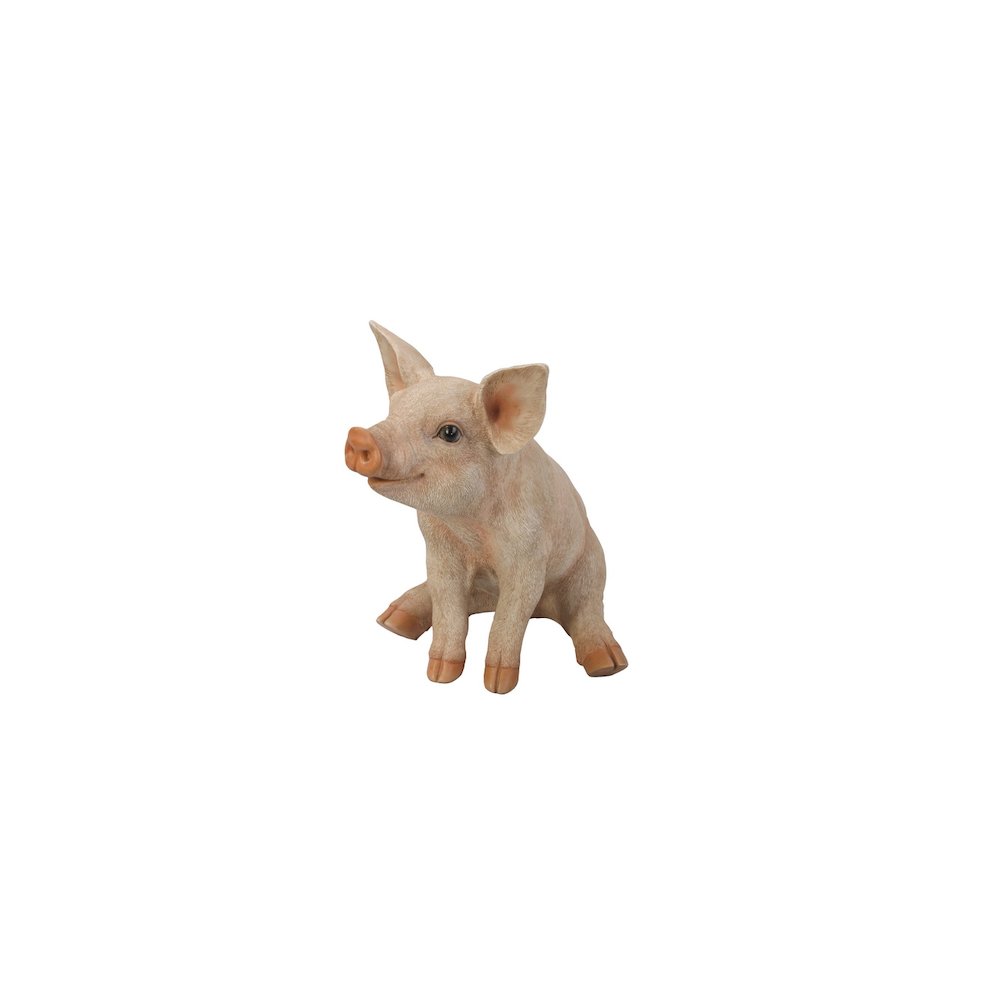 Medium Sitting Pig Statue. Picture 3