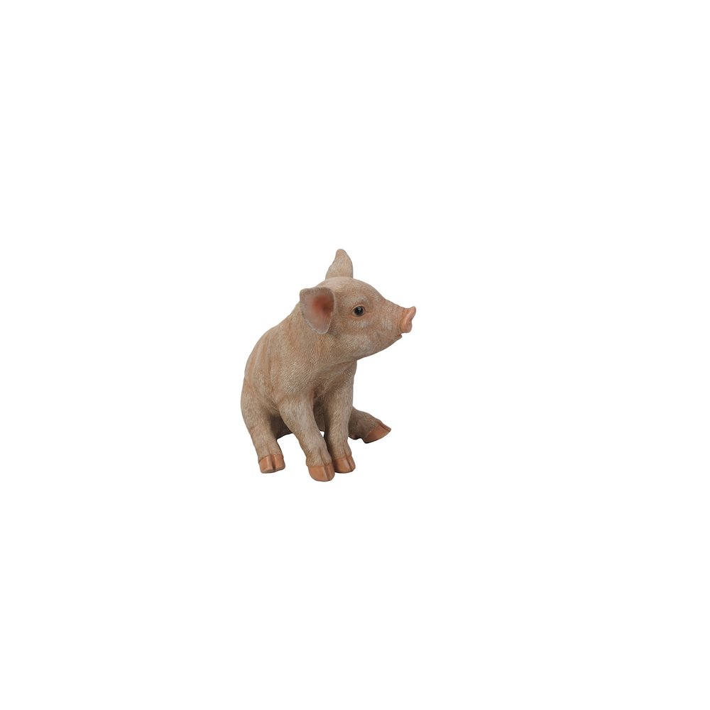 Small Sitting Pig Statue. Picture 3