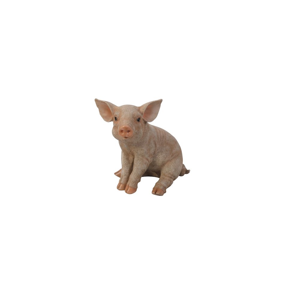 Small Sitting Pig Statue. Picture 2