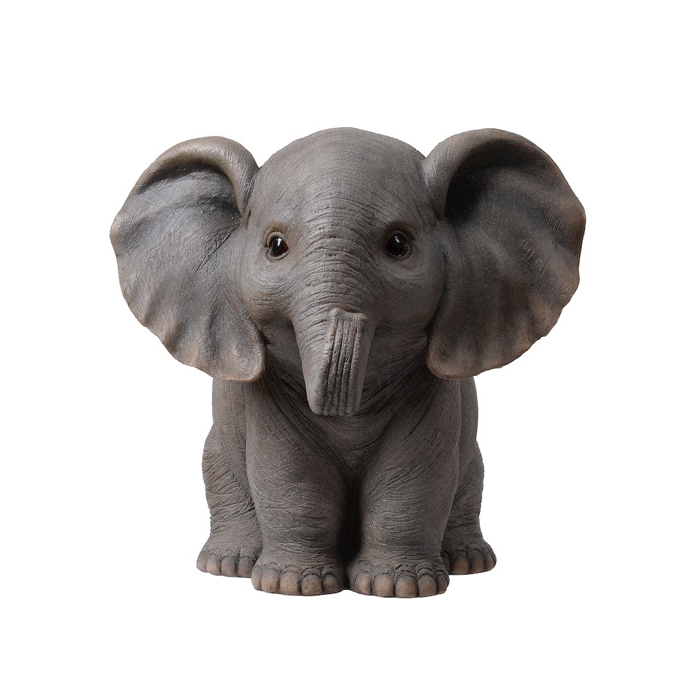 Sitting Baby Elephant W/Trunk Up. Picture 1