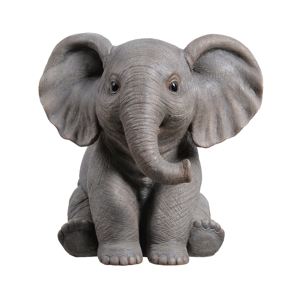 7" H Sitting Baby Elephant. Picture 1