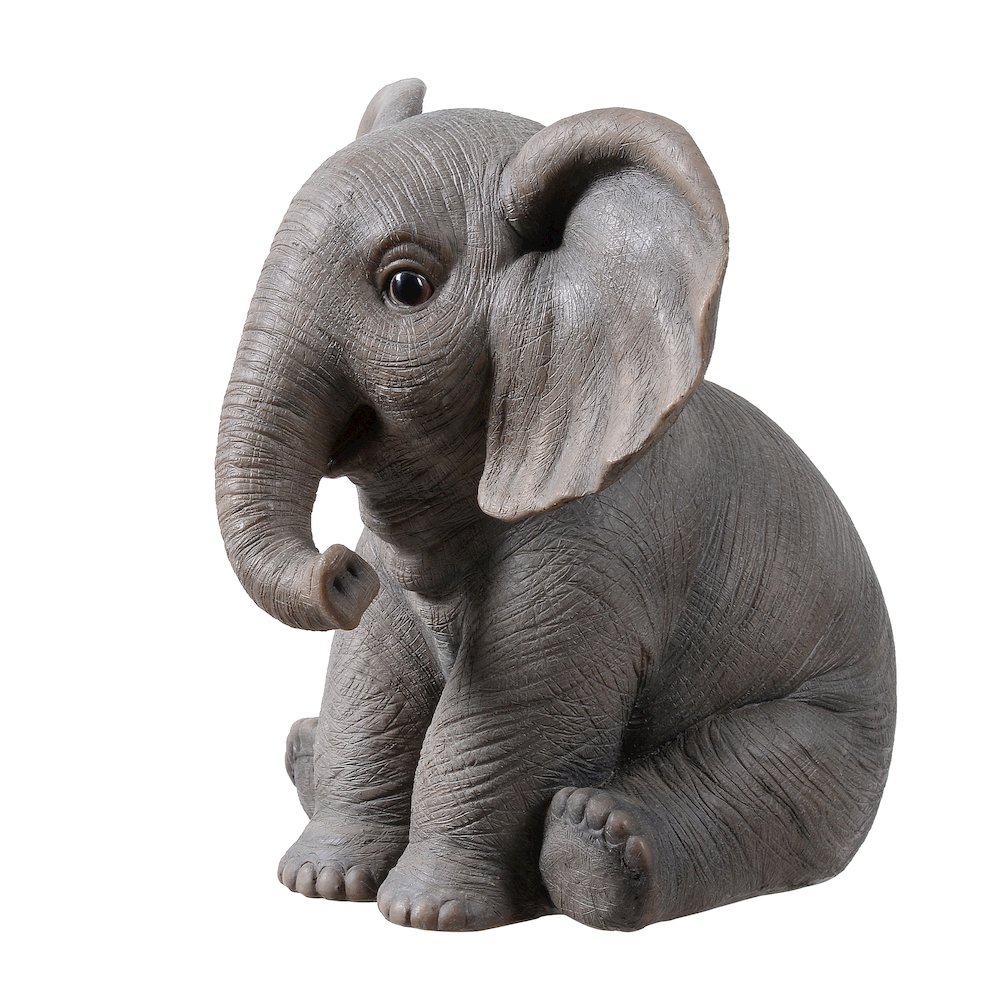 7" H Sitting Baby Elephant. Picture 4