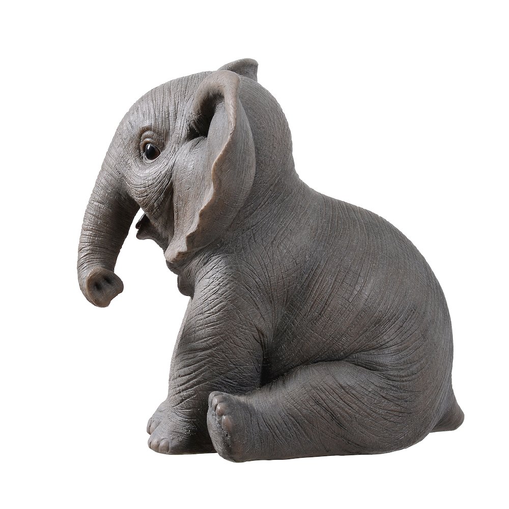 7" H Sitting Baby Elephant. Picture 5