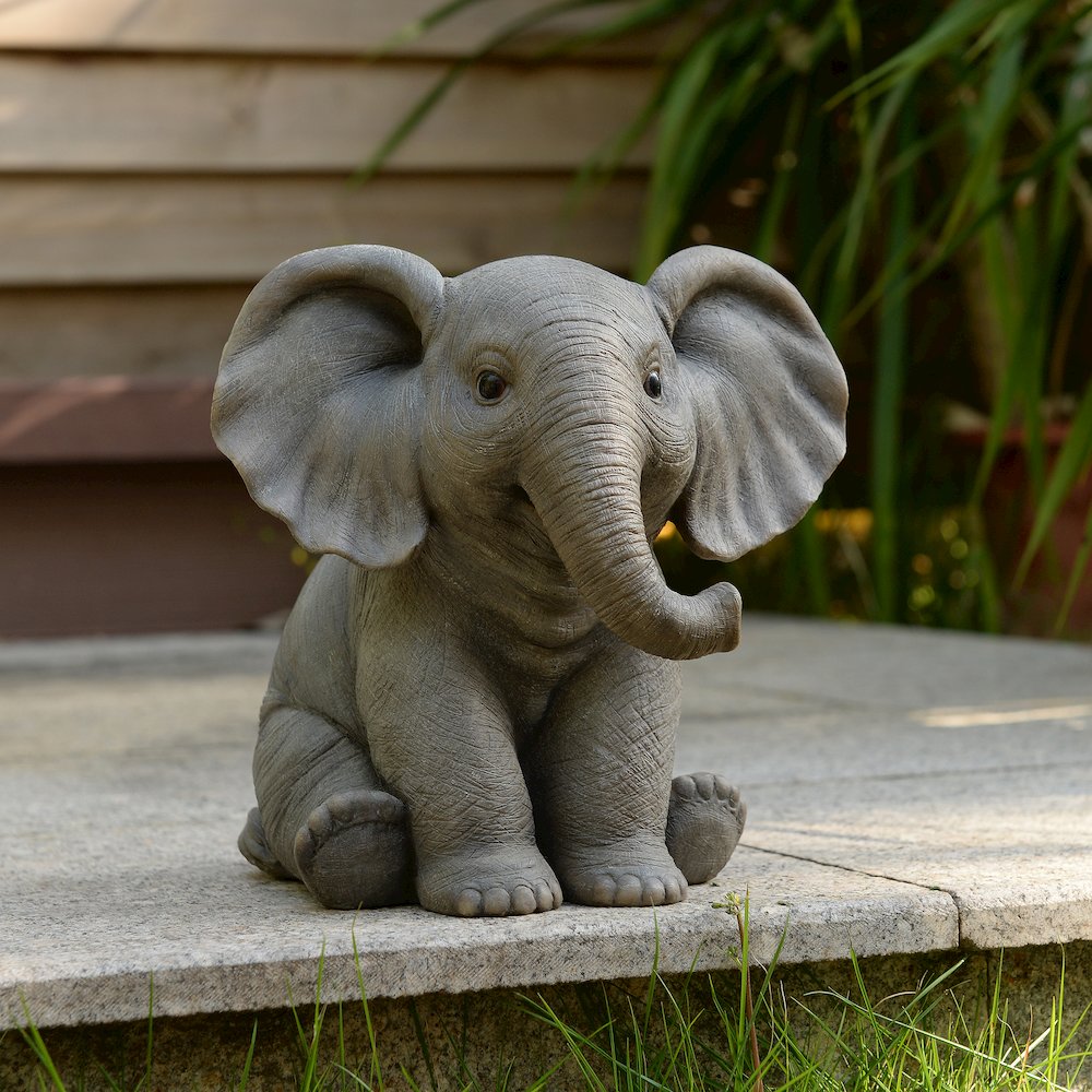 7" H Sitting Baby Elephant. Picture 2